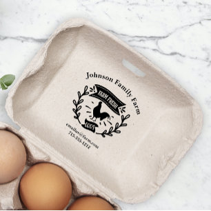 Tampons Encreurs Cute Chicken Farm Oeufs Frais Carton Ajouter le no