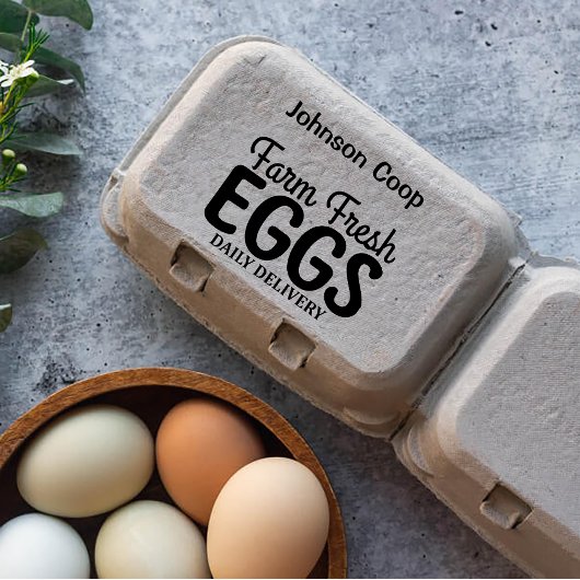 Tampons Encreurs Cute Chicken Farm Oeufs Frais Carton Ajouter le no