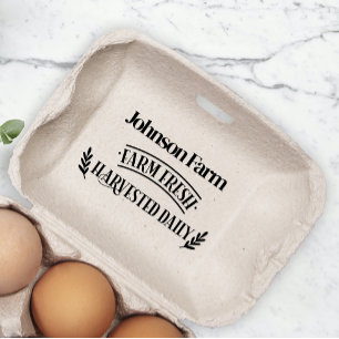 Tampons Encreurs Cute Chicken Farm Oeufs Frais Carton Ajouter le no