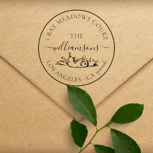 Tampons Encreurs Cute Chien Famille Élégante Adresse de retour pers