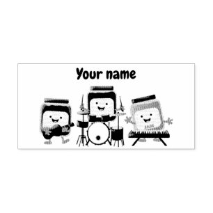 Tampons Encreurs Cute confiture session dessin animé musicien humou