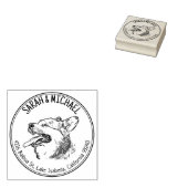 Tampons Encreurs Cute Corgi Chien Retour Adresse Famille, Cercle (Tamponné)