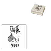Tampons Encreurs Cute Corgi Dog Custom Name (Tamponné)