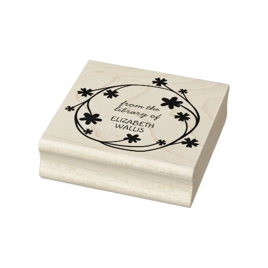 Tampons Encreurs Cute couronne florale Script Décontracté Livre de  (Tampon)