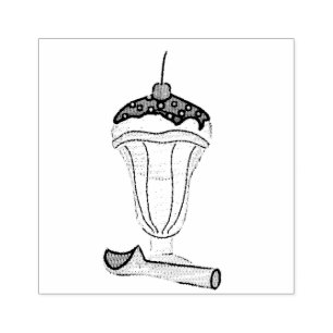 Tampons Encreurs Cute Crème glacée simple Sundae Treat Minimaliste