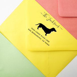 Tampons Encreurs Cute Dachshund Chig Family Adresse de retour
