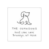 Tampons Encreurs Cute Doodle Dog Custom Handwritten Return Address (Impression)