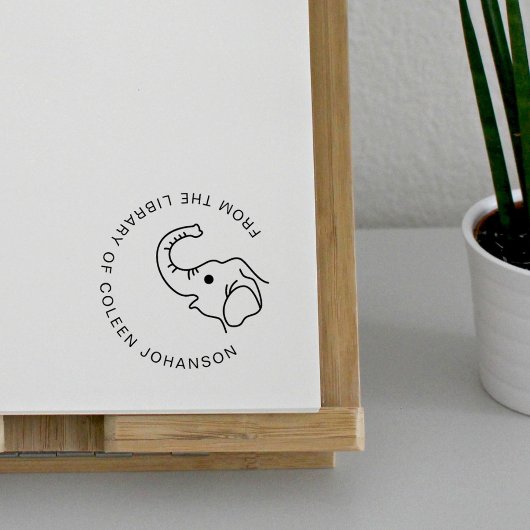 Tampons Encreurs Cute Elephant Moderne De La Bibliothèque De