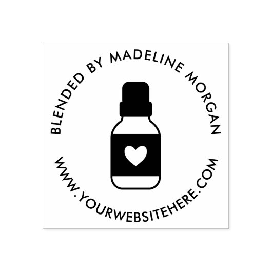 Tampons Encreurs Cute Essential Oils Bottle Ajouter un nom (Impression)