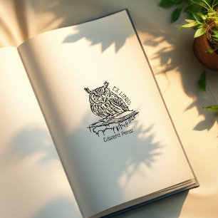Tampons Encreurs Cute Ex Libris Owl Boite