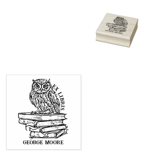 Tampons Encreurs Cute Ex Libris Owl Boite (Tamponné)