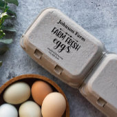 Tampons Encreurs Cute Farm Fresh Eggs Carton Ajouter un nom