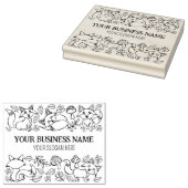 Tampons Encreurs Cute Fox Automne Motif Custom Business, Grand (Tamponné)