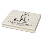 Tampons Encreurs Cute Fox Custom Business, Grande (Tampon)