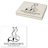 Tampons Encreurs Cute Fox Custom Business, Grande (Tamponné)
