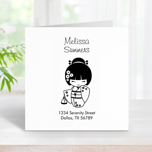 Tampons Encreurs Cute Geisha Girl Address