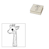 Tampons Encreurs Cute Giraffe - Timbre d'art en bois d'érable (Tamponné)