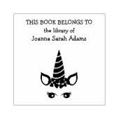 Tampons Encreurs Cute Girly Unicorn Livre Belongs Bibliothèque Plaq (Impression)