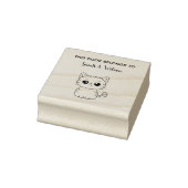 Tampons Encreurs Cute Kawaii Cat Book Belongs Personnalisent Bookpl (Tampon)