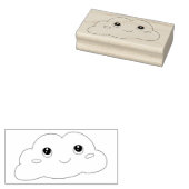 Tampons Encreurs Cute Kawaii Face Souriant Cloud Art Timbre (Tamponné)