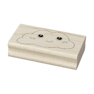 Tampons Encreurs Cute Kawaii Face Souriant Cloud Art Timbre