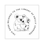 Tampons Encreurs Cute Koala Bear Bibliothèque moderne simple Livre (Impression)