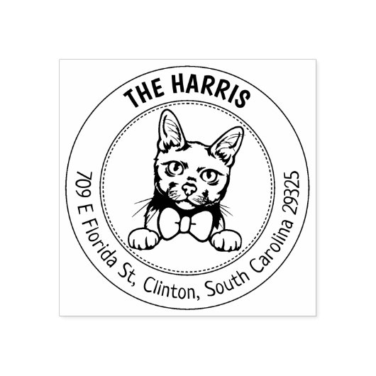 Tampons Encreurs Cute Korat Cat Adresse de retour (Impression)