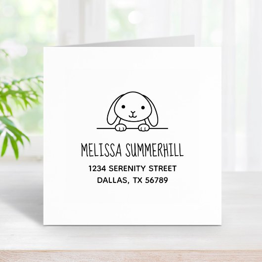 Tampons Encreurs Cute lapin lapin Peeeing au-dessus Adresse