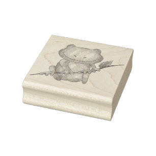 Tampons Encreurs Cute Little Froggy Timbre d'art en bois