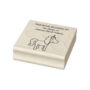 Tampons Encreurs Cute Livre Licorne Appartient Bibliothèque Nom Ex-