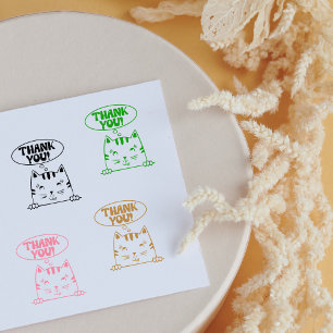 Tampons Encreurs Cute Merci de chat, Petite Entreprise