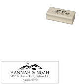 Tampons Encreurs Cute Mountain Bear Couple Adresse de retour (Tamponné)