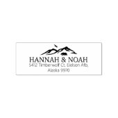 Tampons Encreurs Cute Mountain Bear Couple Adresse de retour (Impression)