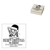 Tampons Encreurs Cute Munchkin Chat Retour Adresse Noël (Tamponné)