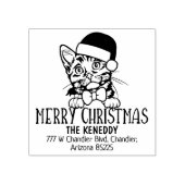 Tampons Encreurs Cute Munchkin Chat Retour Adresse Noël (Impression)