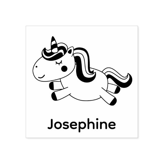 Tampons Encreurs Cute Nom propre Unicorn Personnalisé (Impression)