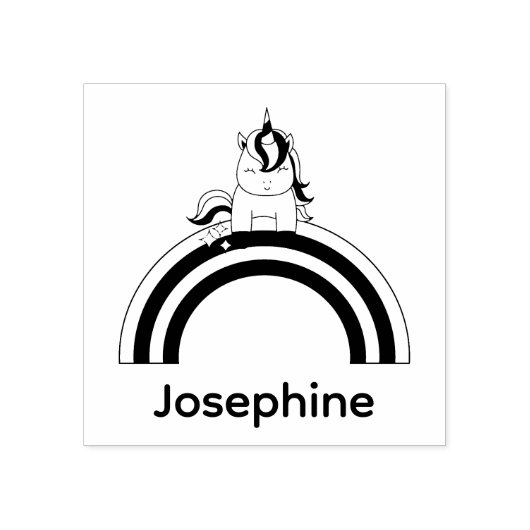 Tampons Encreurs Cute Nom propre Unicorn Personnalisé (Impression)