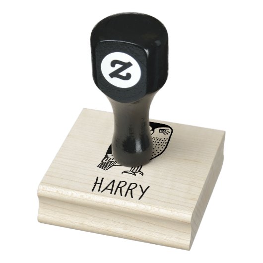 Tampons Encreurs Cute Owl Bird PERSONNALISER à la main (Tampon)