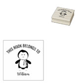 Tampons Encreurs Cute Penguin Scarf Ce livre appartient à Nom (Tamponné)