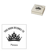 Tampons Encreurs Cute Princess Tiara Crown Ce livre appartient au n (Tamponné)