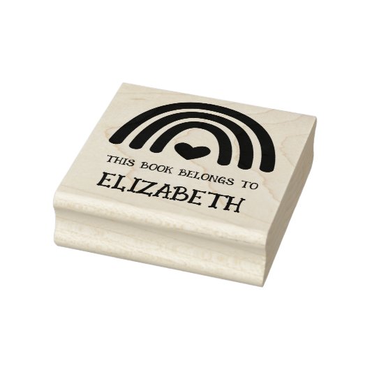 Tampons Encreurs Cute Rainbow Heart Ce Livre Appartient À Bookplate (Tampon)