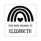 Tampons Encreurs Cute Rainbow Heart Ce Livre Appartient À Bookplate (Impression)