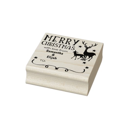 Tampons Encreurs Cute Reindeer Joyeux Noël avec amour (Tampon)