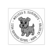 Tampons Encreurs Cute Scottish Terrier Dog Round Address (Impression)