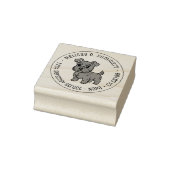 Tampons Encreurs Cute Scottish Terrier Dog Round Address (Tampon)