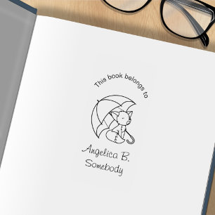 Tampons Encreurs Cute Sleepy Little Fox sous la plaque de parapluie