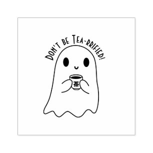 Tampons Encreurs Cute Smiling Ghost & japonais Tea Kanji
