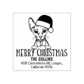 Tampons Encreurs Cute Sphinx Chat Retour Adresse Noël (Impression)