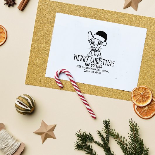 Tampons Encreurs Cute Sphinx Chat Retour Adresse Noël