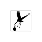 Tampons Encreurs Cute Stork Bird Baby shower Papier à lettres perso (Impression)
